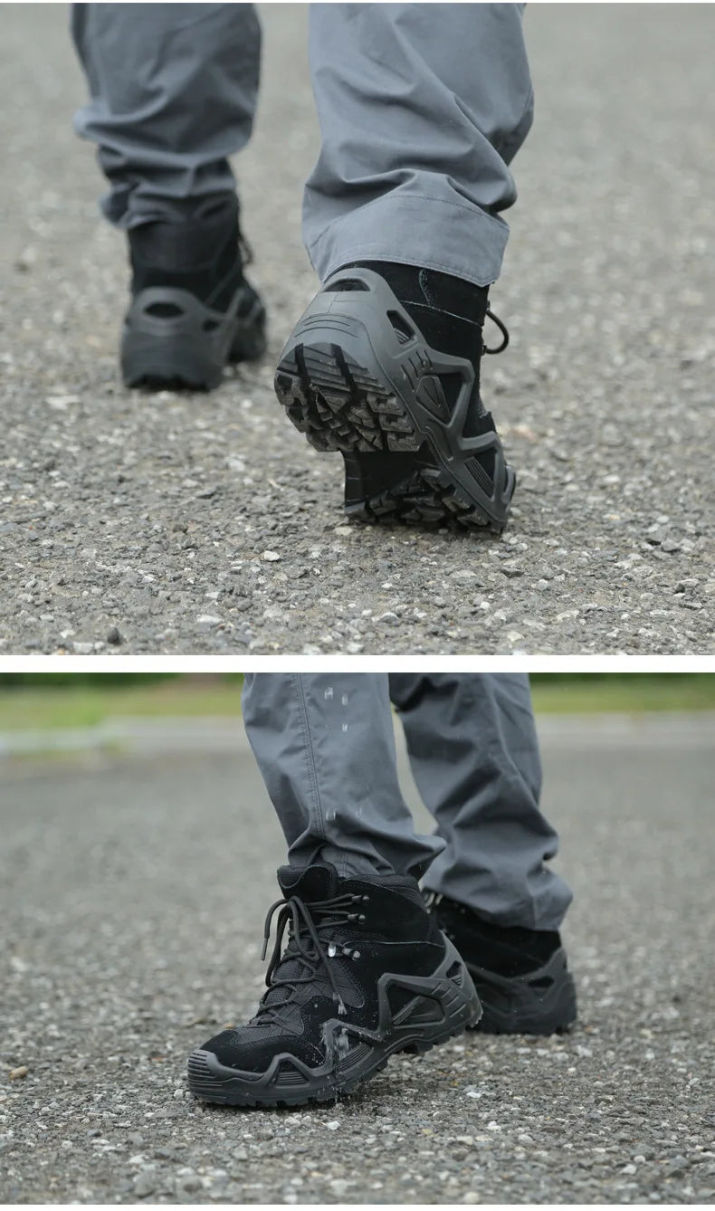 Topfight-Bottes de moto à lacets pour hommes, bottes de chasse, chaussures de randonnée, bottes de désert, haute qualité, grande taille