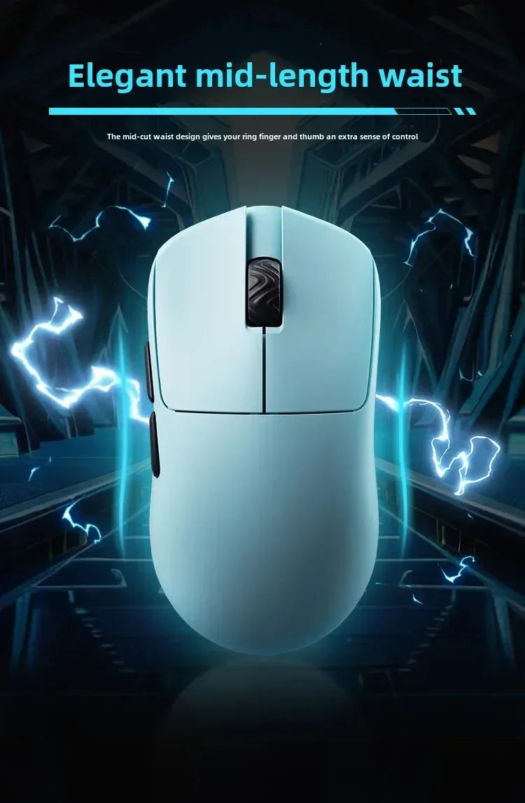 Rato gaming sem fios SCYROX V6 não poroso esports 40g 750IPS com recetor 8k, resposta rápida 3950, alta qualidade 8KHz