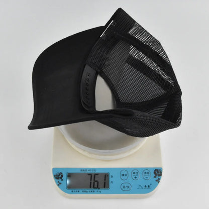 Customized Logo Hard Top 5 Panels Mesh Baseball Cap For Men Women Advertising Cap Breathable Sun Hat Solid Color Visor Gorra