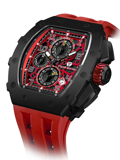 Reloj TSAR BOMBA New TB8204 para hombre, cronógrafo de cuarzo japonés, resistente al agua 50M, reloj de pulsera deportivo de moda, reloj masculino de lujo, regalo para hombre