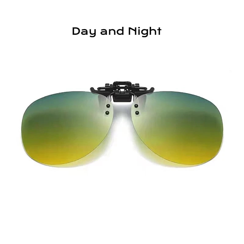 Pilot Polarized Sunglasses Clips Glasses Clip Driving Night Vision Eyeglasses UV400 Outdoor Shades Definition Sun Glasses Clips