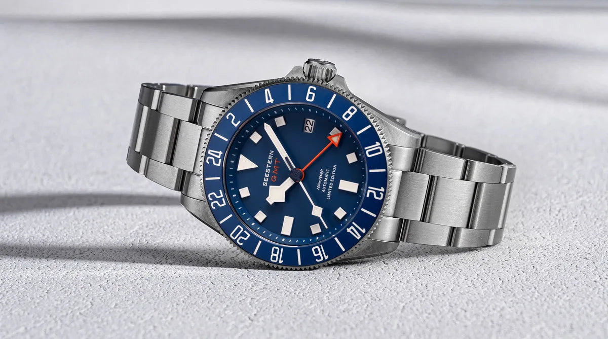 SEESTERN Titanium Diver Men of Watch GMT Automatic Mechanical Wristwatch NH34 Movement Sapphire Crystal 200M Waterproof Lume New