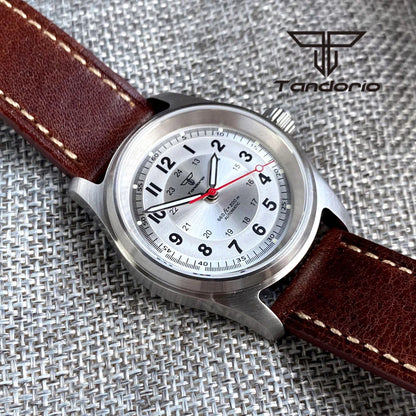 Tandorio 36mm Fashion 20BAR automatische Taucher- und Pilotenuhr für Herren und Damen, NH35/PT5000/Miyota8215 Uhrwerk, Saphir-Armbanduhr, grüne Leuchtmasse