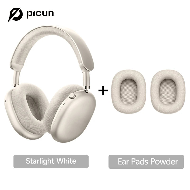 Auscultadores Sem Fios Picun F8MAX ANC com Cancelamento Ativo de Ruído Híbrido de 59dB, Áudio Espacial, Bluetooth 6.0, Over Ear, 180H