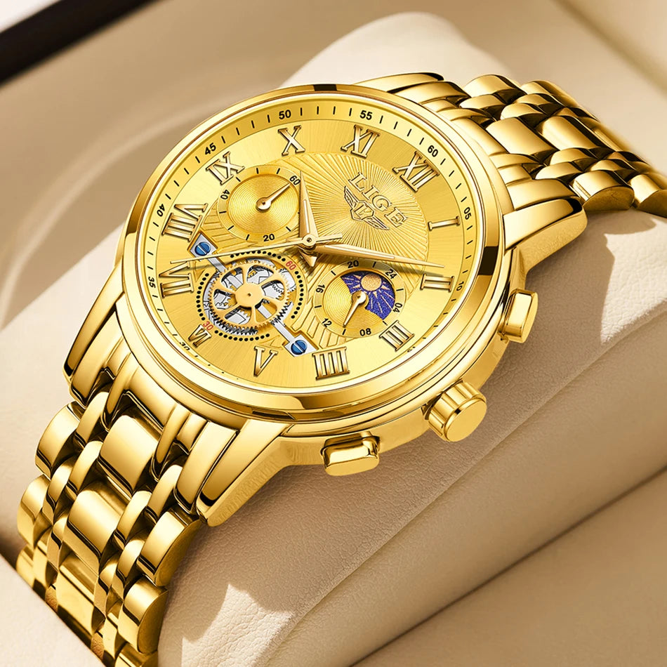 2024 LIGE Top Luxury Women Watch Creative Steel Women's Bracelet Wrist Watches Ladies Fashion Waterproof Female Relogio Feminino