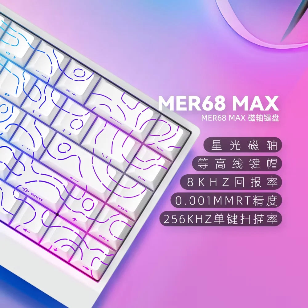 IROK Carotmas Mercury68 mechanische Tastatur mit Magnetschaltern, 8K, 68 Tasten, RT 0.004mm, geringe Latenz, individuell anpassbare kabelgebundene Gaming-Tastatur, PC-Geschenk