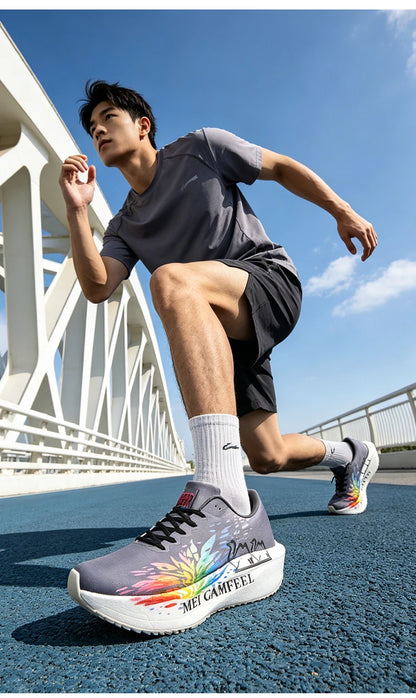 Scarpe da running 2026 con nuovo motivo Eagle, piastra in carbonio, scarpe sportive da maratona ultraleggere, traspiranti e ammortizzate per allenamento di corsa