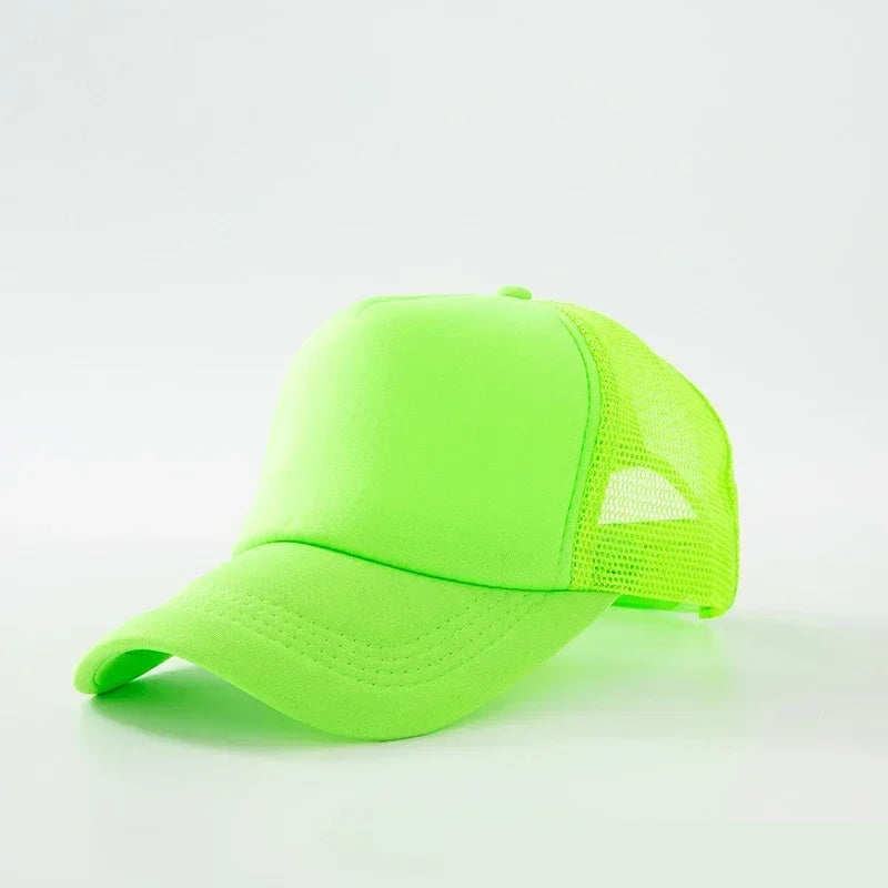 Custom Hat with Logo Printing Polyester Mesh Trucker Hat Adjustable Dad DIY Logo Baseball Cap for Men Women