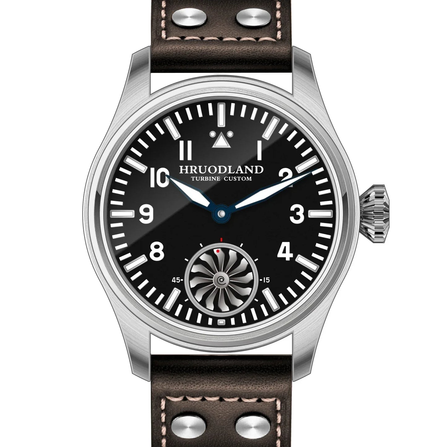 Hruodland 2025 Nuovo orologio meccanico da uomo Seagull ST3620 Retro Pilot 43MM BGW-9 luminoso, vetro zaffiro, turbina, Reloj Hombre