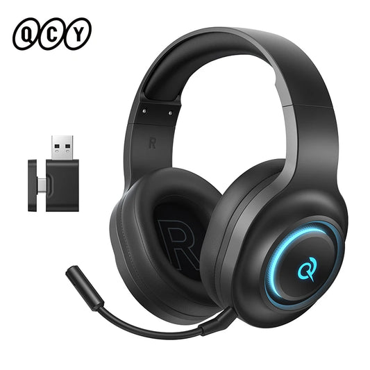 QCY Heroad V200 sur l'oreille casque 50mm pilote 7.1 Surround son casque sans fil Bluetooth 6.0 écouteurs pour PC portable PS4/5