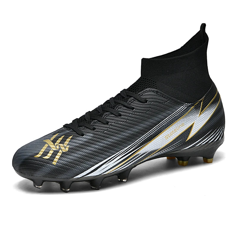 Nouvelles chaussures de football pour hommes, chaussures de match montantes, chaussures de futsal de haute qualité, chaussures de football d'intérieur antidérapantes, baskets d'extérieur, crampons pour gazon, meilleures v