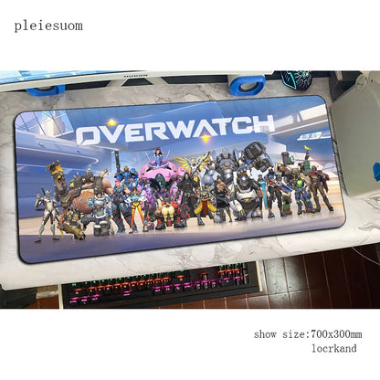 Alfombrilla de ratón gaming Overwatch con impresión HD, 900x400x3mm, alfombrilla gamer para escritorio de ordenador, económica, para notebook y PC