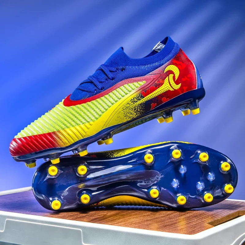 Nouveaux hommes bottes de Football adulte antidérapant Sport de plein air entraînement crampons chaussures de Football garçons longues pointes respirant Match confortable