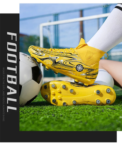 Chuteiras de Futebol Profissionais para Homem, com Pitons, Antiderrapantes, Respiráveis e Confortáveis, para Treino e Jogo, para Rapazes, Relva Natural e Sintética