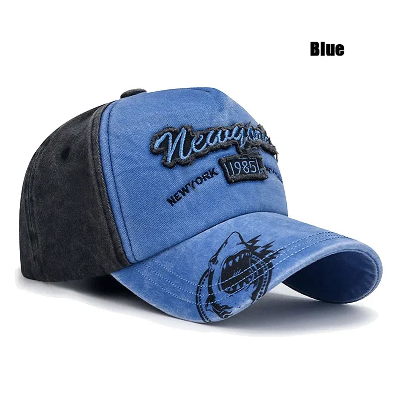 6 Colors New Unisex Washed Distressed Craft Patch 3 Dimensional Embroidery Design Baseball Cap