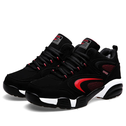 Sneakers da uomo taglie forti con color block di tendenza, comode, antiscivolo, con lacci, scarpe casual resistenti per attività outdoor maschili