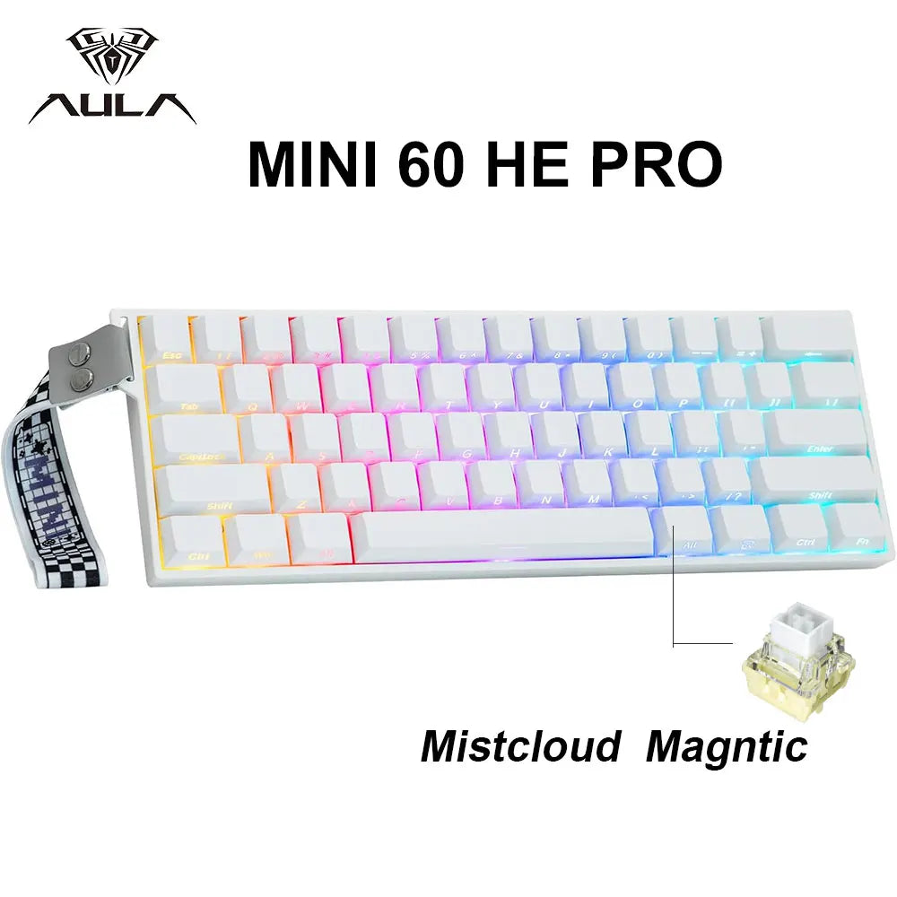 AULA Mini60 HE/Pro/Max 60% Gaming-Tastatur mit Magnetschaltern, RGB, Tri-Mode, mechanische Tastatur, 8000Hz, 0.01mmRT, für E-Sports, Geschenke