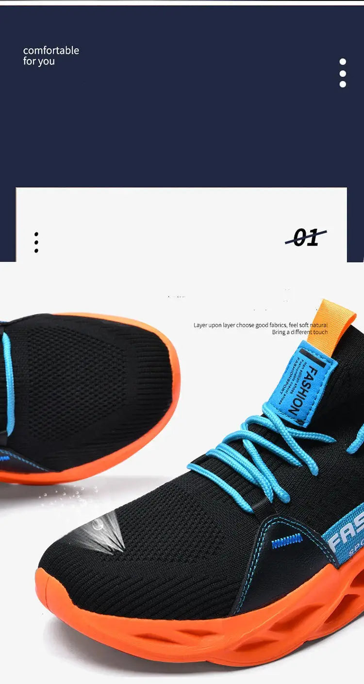 Zapatillas deportivas casual moradas de moda en oferta para mujer y hombre, calzado running con suela tipo blade, talla grande 48, ligeras y transpirables, zapatillas deportivas de malla para hombre