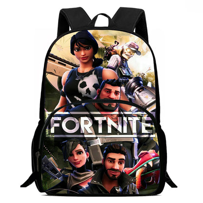 Kids School Backpack with Front Pocket, Light Weight Cartoon Fortnite Children Backpack For Age 6-9, Bags For Boys Girls