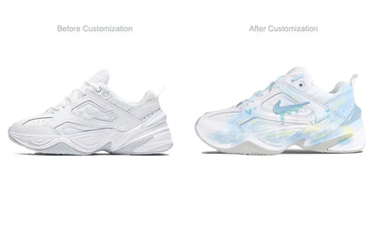 Räätälöidyt lenkkarit Nike M2K Tekno Dreamy Island Fresh käsinmaalatut naisten matalavartiset retro-juoksulenkkarit