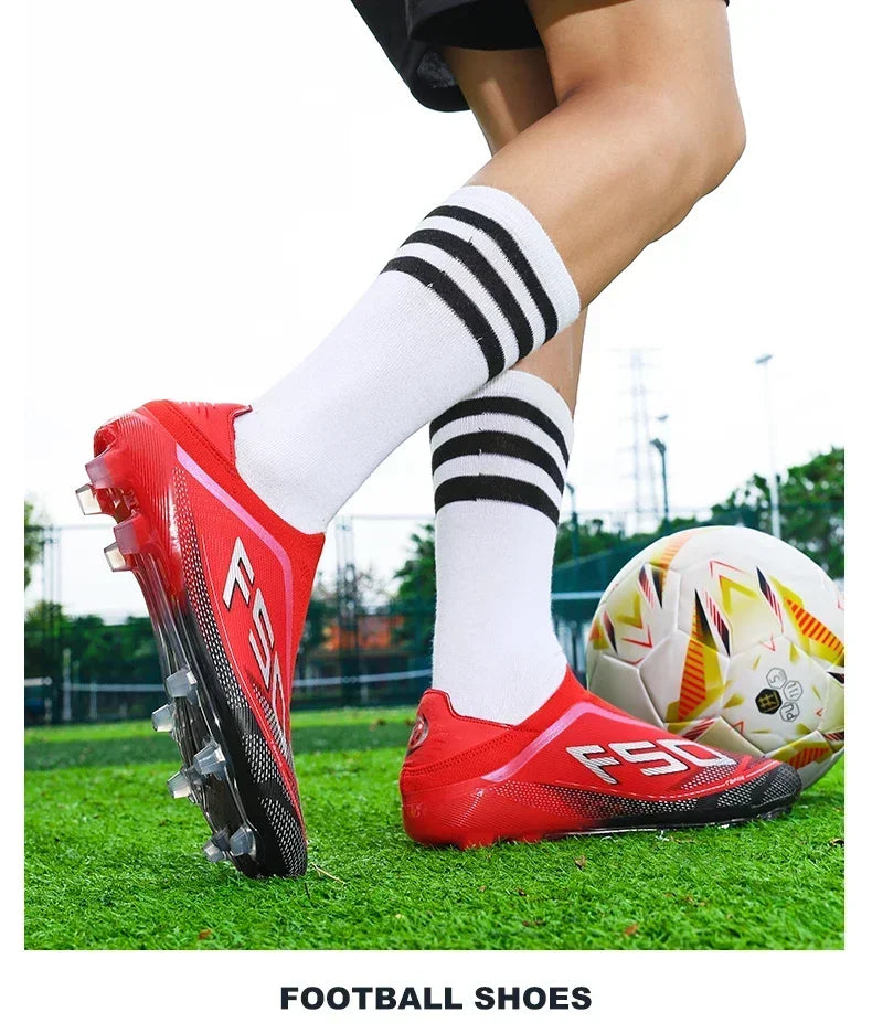 Neue Fußballschuhe für Herren, Bestseller-Rasenschuhe, hochwertige Outdoor-Fußballschuhe für Spiele, rutschfeste Jungen-Sneaker, High-Top, leicht