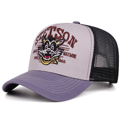 2025 Cartoon New Baseball Hat STETSON Cartoon Cat Truck Hat Daily Leisure Commuting Sunshade Net Hat Street Hip Hop Hat Unisex