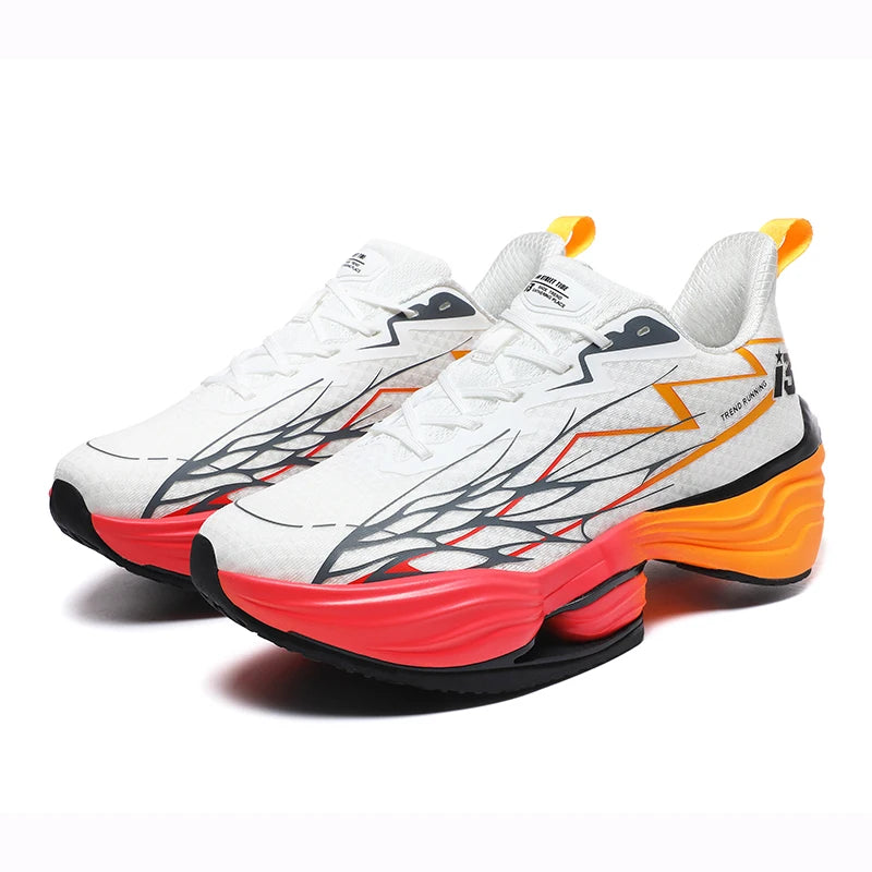 Sports Shoes Men Mesh Breathable Cushioning High-Quality Non-Slip Sneakers Summer Marathon Training Running Shoes for Women