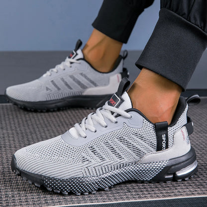 Men's Running Shoes, Lightweight Breathable Jogging Sport Shoes, Male Lace-up Fashion Comfort Non-Slip Casual Sneakers for Men
