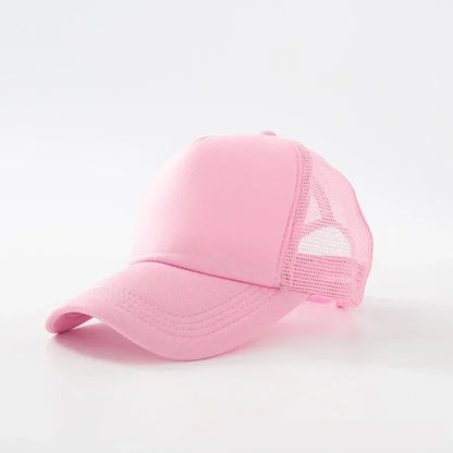 Custom Hat with Logo Printing Polyester Mesh Trucker Hat Adjustable Dad DIY Logo Baseball Cap for Men Women
