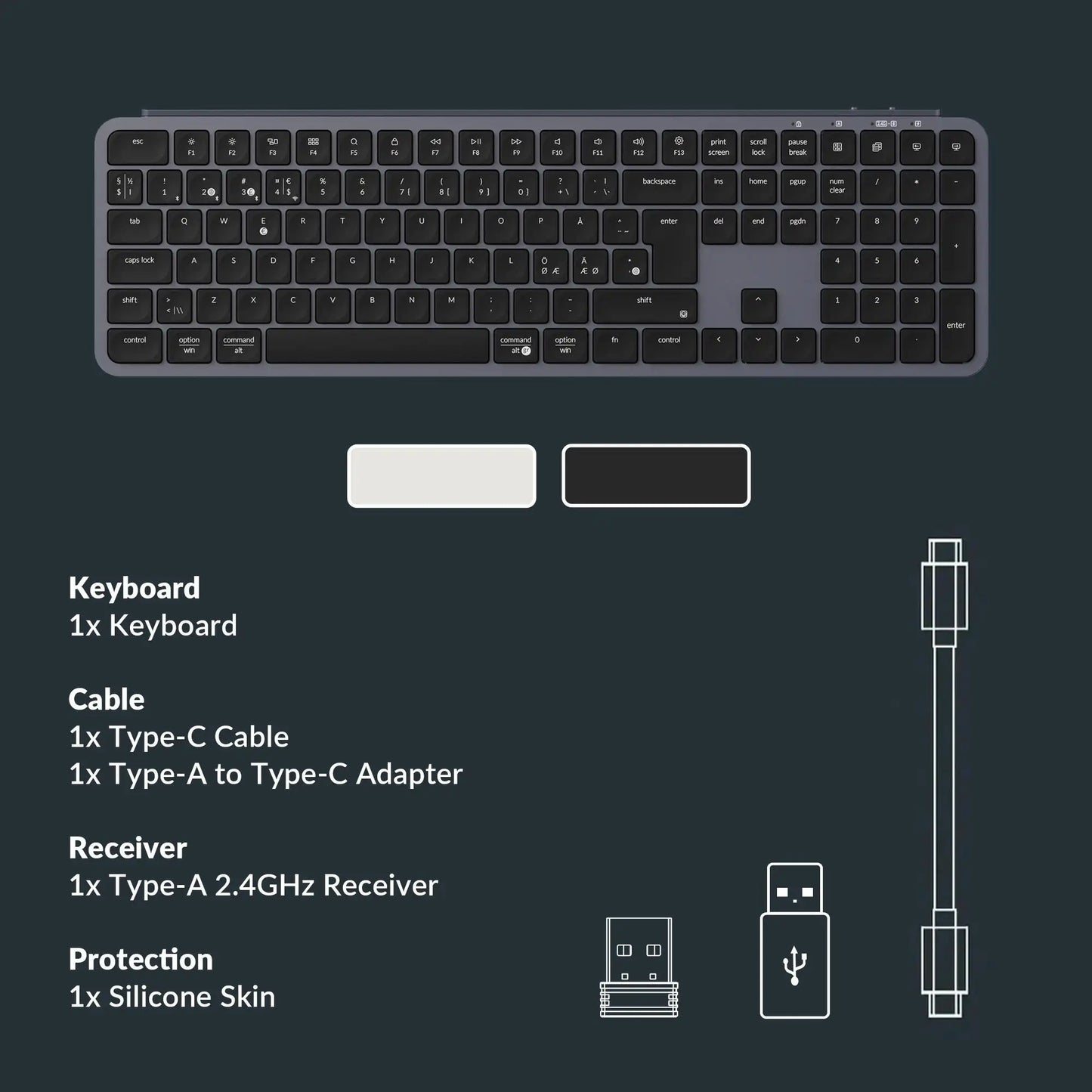 Keychron B6 Pro ISO-Layout ultraflache kabellose Tastatur in voller Größe, tragbar und leicht, mit 2.4GHz- & Bluetooth-Verbindungen
