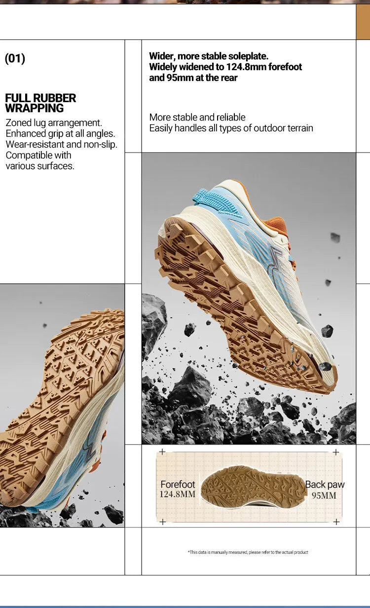 361 Degrees WUXIA 2 Running Shoes Light Breathable Cushioning Non-Slip Soft Outdoor Hiking Versatile Sneakers Male 672542201
