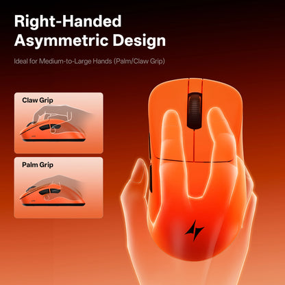Mouse wireless ATK Blazing Sky Z1 V2 Ultimate PAW3950 Ultra Dual 8K da gaming, ergonomico, sviluppato internamente, per mani medio-grandi