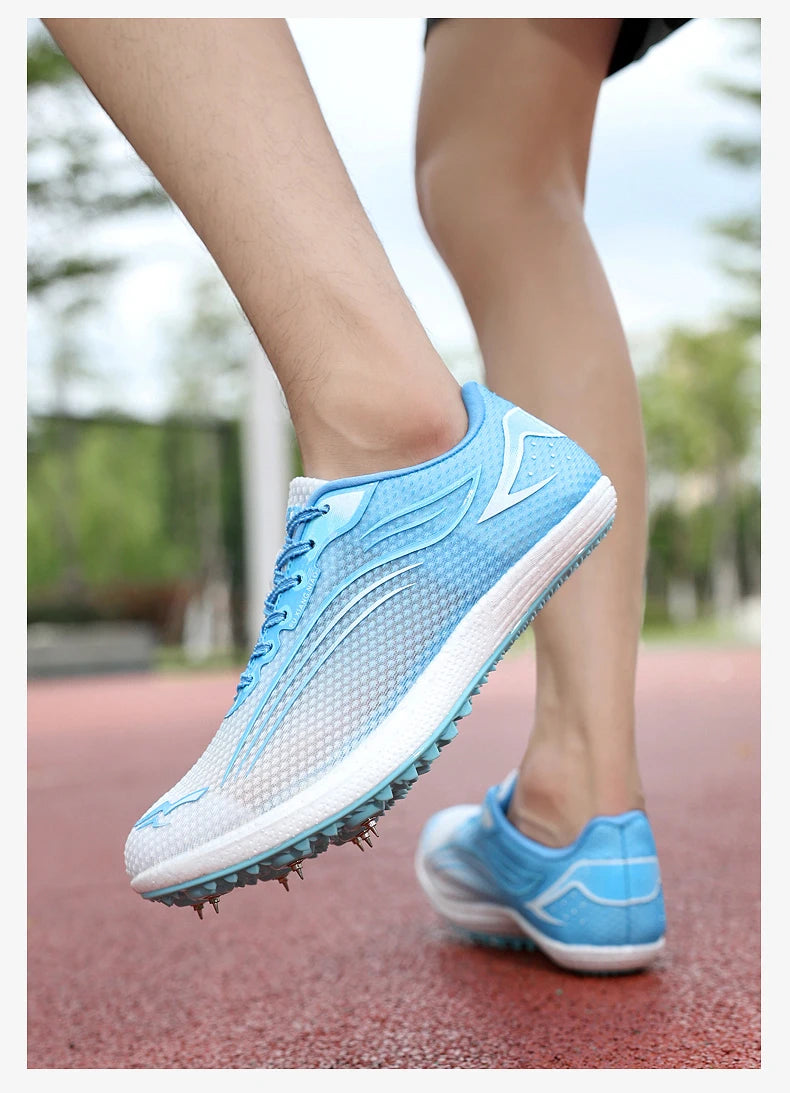 High Quality Men Women Track and Field Shoes Youth Anti-Slip Sneakers Outdoor Professional Jumping Running Shoes Student Trainers