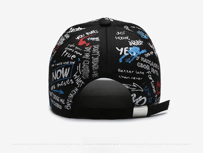 Nova moderna pamučna bejzbolska kapa s grafitima za žene i muškarce, uniseks tiskana snapback kapa, hip-hop trendi kapa za van, za muškarce i žene