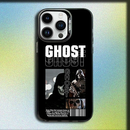 COD Call Of Duty G-Ghost Phone Case For iPhone 16,15,14,13,12,11,Mini,Pro,SE,MAX Gray Matte Silicone Black Cover