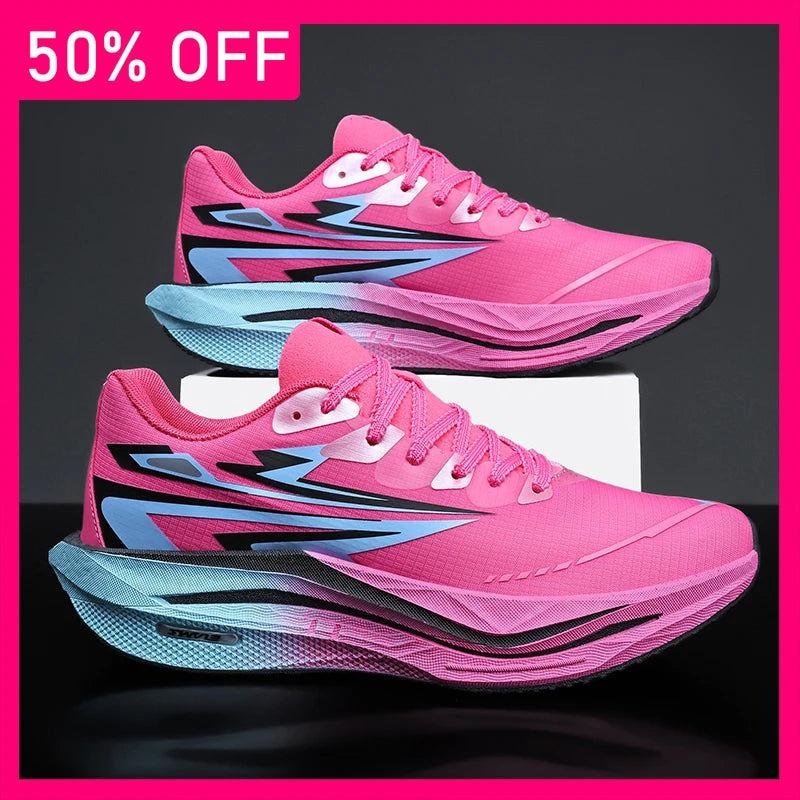 Unisex Sports Shoes Fashionable Lace-Up Running Shock-Absorbing Anti-Slip Rebound Training Shoes 2026 New Outdoor Fitness Shoes