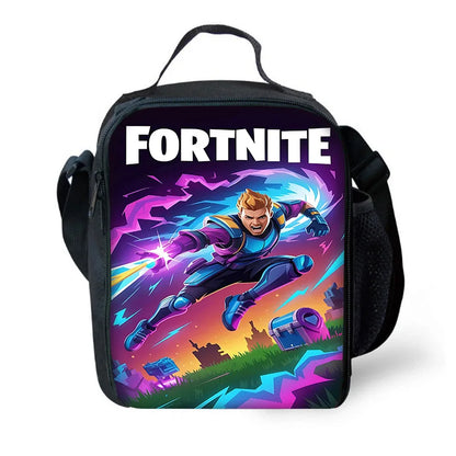 Saco térmico infantil de grande capacidade para rapaz, F-FortniteS Hot Game, estudante, piquenique ao ar livre, lancheira térmica reutilizável para rapariga
