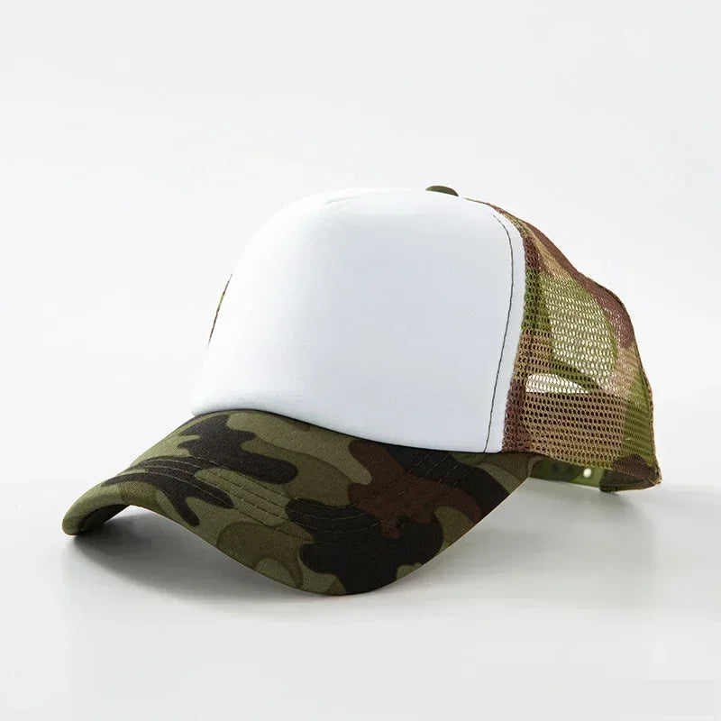 Custom Hat with Logo Printing Polyester Mesh Trucker Hat Adjustable Dad DIY Logo Baseball Cap for Men Women