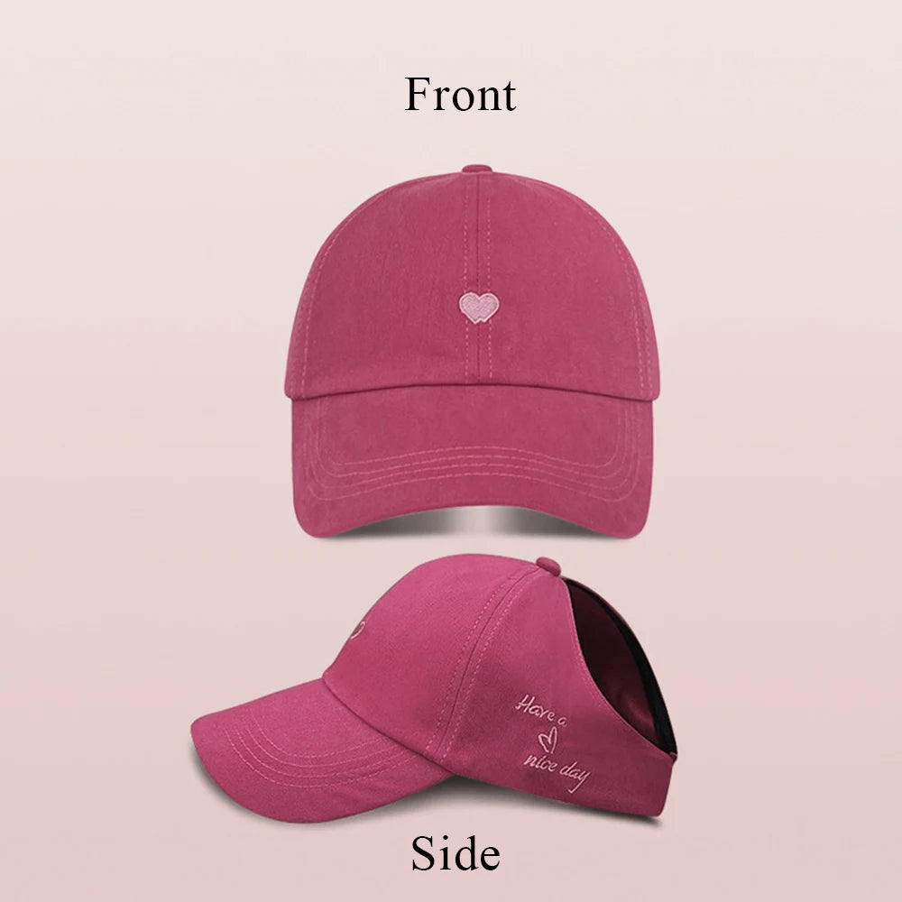 Fashion Kids Baseball Caps for Boys Girls Sun Hat Hollow High Ponytail Caps Children Sunshade Baseball Caps for age 4-12 Years