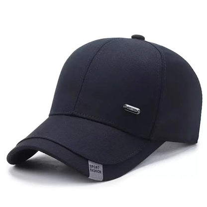 Unisex-Baseballcap mit kleinem Eisen-Label, verstellbare Casual-Outdoor-Kappe für Frühling und Herbst, Sonnenschutz-Sportcap