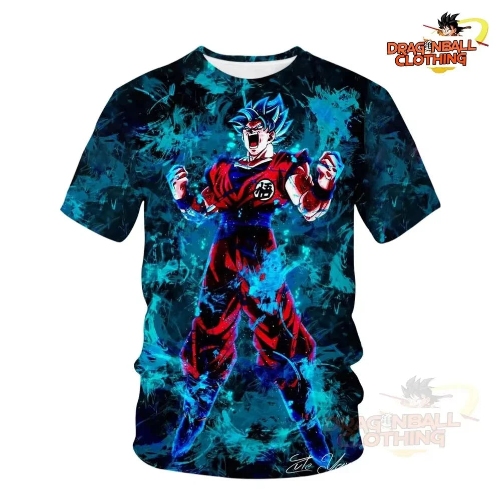 Summer 2026 Dragon Ball T Shirt Kids Tops Tee Anime Figures Son Goku Super Saiyan T-shirt Boys T-shirts Children Short Sleeve