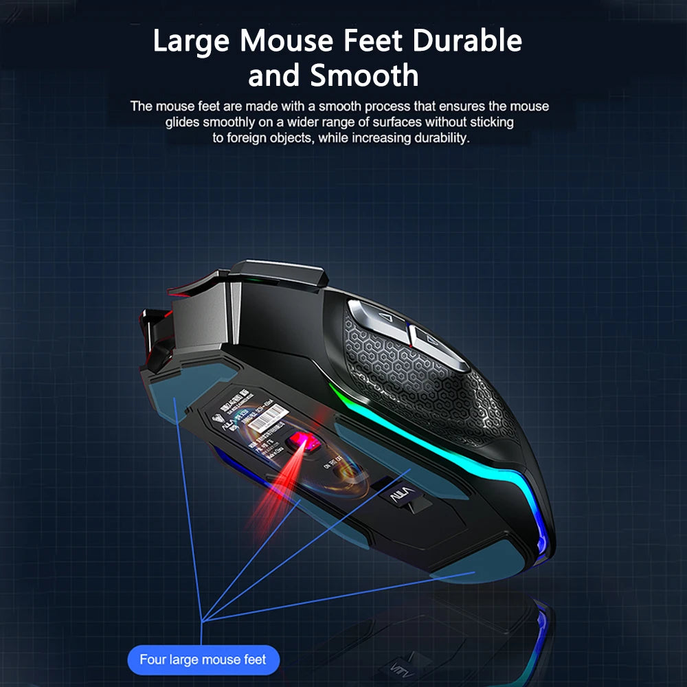Ratón gaming AULA SC550 2.4G inalámbrico con macro, retroiluminación RGB, diseño ergonómico, ratón e-sports, accesorios para PC