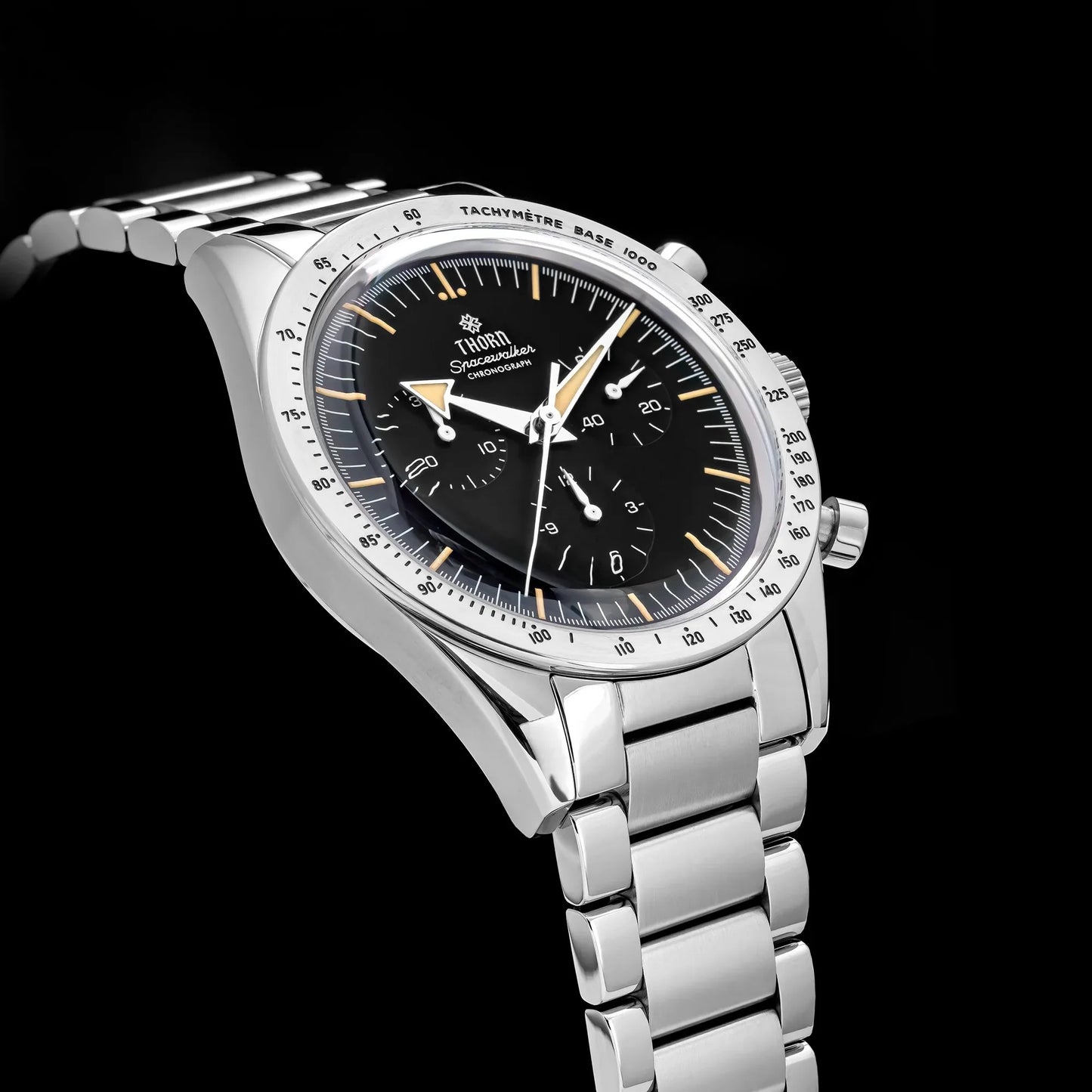 Thron T026 38mm Watch Sapphire Crystal 316L Stainless Steel PT5000/Swiss Ronda Automatic Movement Vintage Style Men's Watch