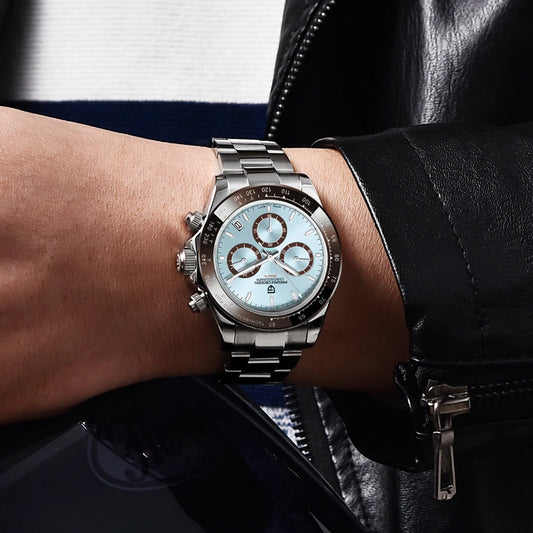 Reloj para hombre PAGANI DESIGN – Modelo con esferas de colores, reloj de pulsera de cuarzo de lujo, cronógrafo equipado con un mecanismo