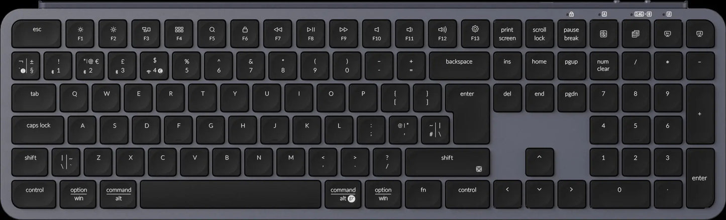 Keychron B6 Pro ISO-Layout ultraflache kabellose Tastatur in voller Größe, tragbar und leicht, mit 2.4GHz- & Bluetooth-Verbindungen