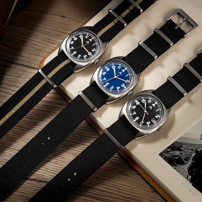 Orologio Militado ML17 Miyota Super 2035/ GL12 con movimento al quarzo, Luminova C3 e BGW9, impermeabile 100m, in acciaio inox