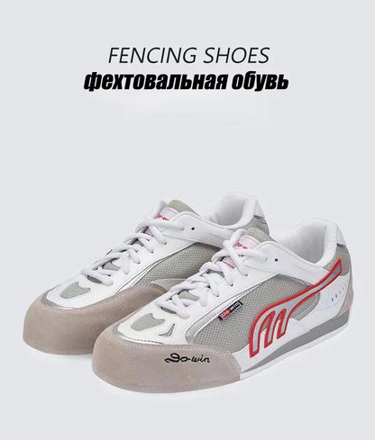Pro Do-win Fencing Shoes for Kids and Adults, Professional Fencing Shoes, Anti-Slip Sneakers, Lightweight Genuine Leather Competition Footwear