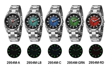 BERNY Herrenuhr – Quarzuhr, Saphirglas, leuchtende Zeiger, wasserdicht bis 10 ATM, komplett aus Edelstahl – Eleganter und lässiger Stil, ideal für den Alltag oder berufliche Anlässe