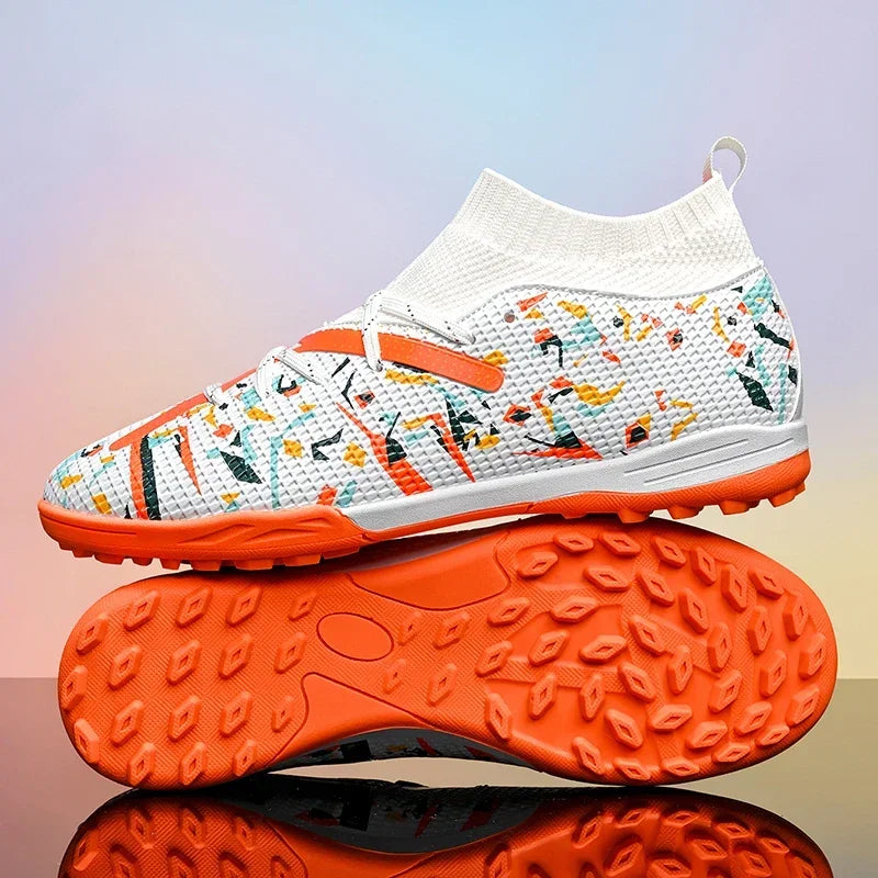 Chaussures de football pour hommes, chaussures de soccer professionnelles, chaussures de futsal d'extérieur, chaussures de soccer unisexes pour terrain synthétique, chaussures de soccer respirantes pour entraînement et mat