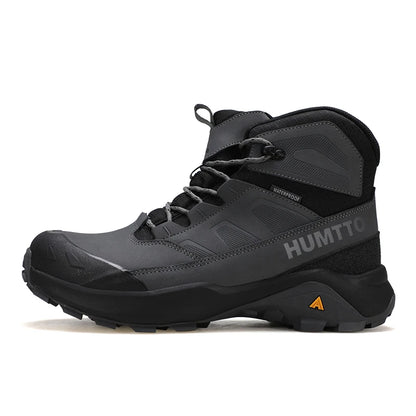 Zapatos de senderismo HUMTTO, botas de caza impermeables para hombre, botas tácticas de combate para desierto hasta el tobillo, botas de trekking para hombre y mujer, zapatillas cálidas de cuero